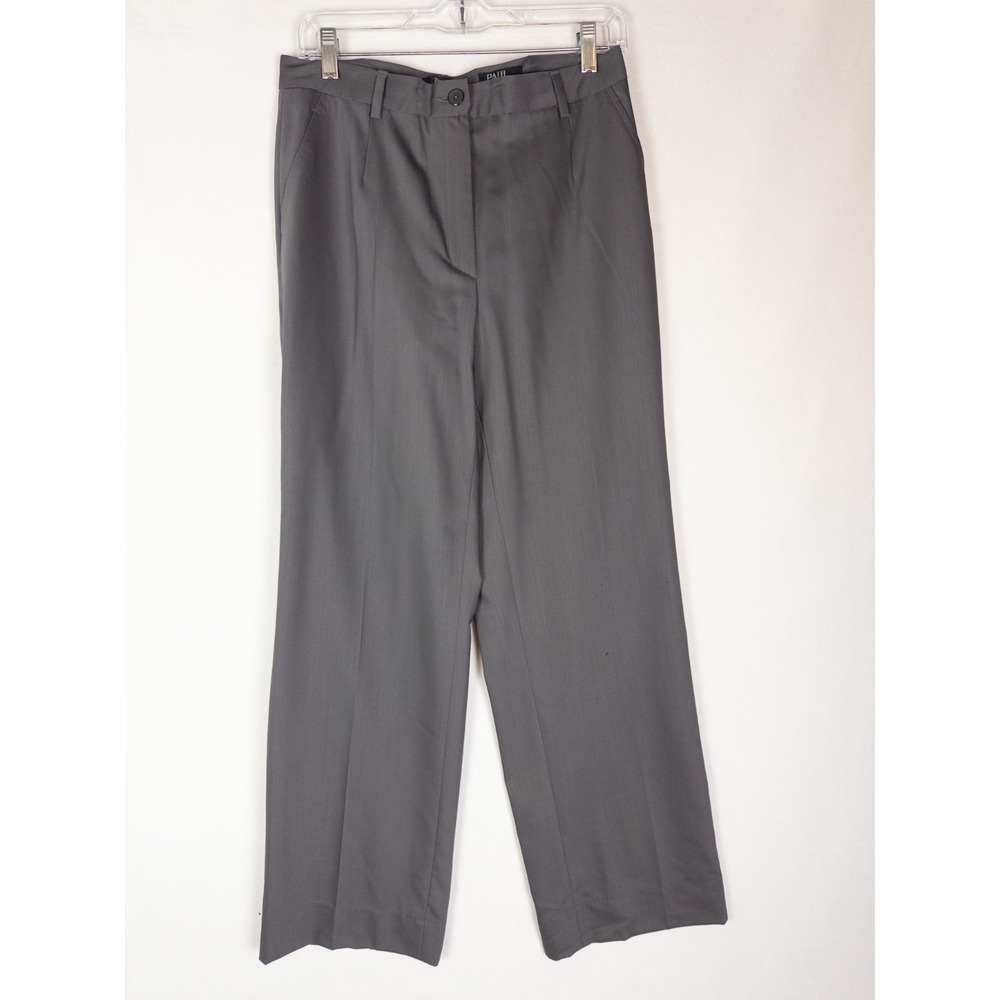 Zanella Paul Simon‎ Dress Pants Womens 8 Gray Wool Double Pleated Office Career